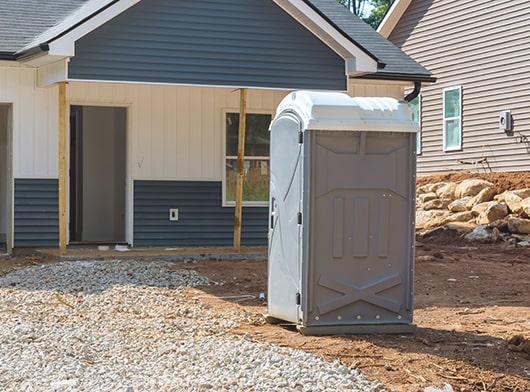 standard portable toilets are serviced on a regular schedule during an event to ensure hygienic conditions